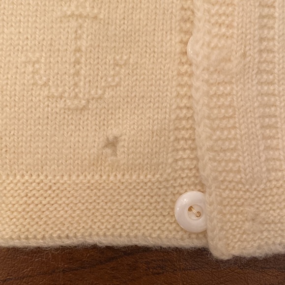 🎉Host Pick 🎉Precious Cream Colored Wool Anchor Motif Sweater with Blue Trim - Picture 5 of 9